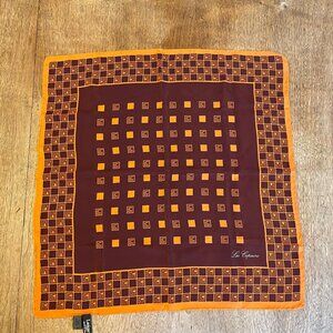 Les Copains Larioseta Silk Scarf Made In Italy 100% Silk - 19.5" x 19.5"